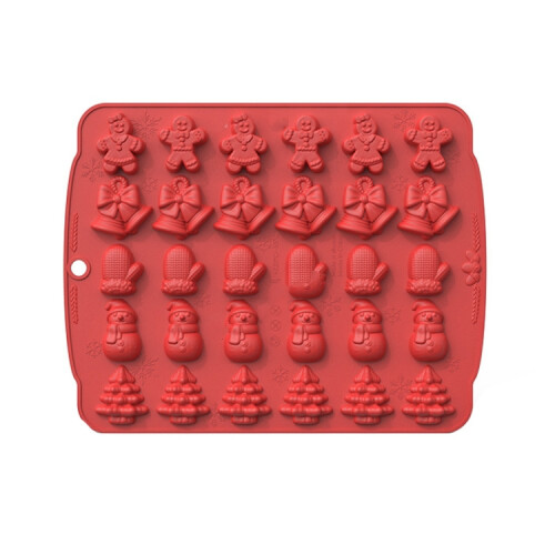 Stampo per torte e barbecue, accessorio natalizio, colore: rosso