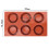 6 Cups Muffin Cake Cup Mold Baking Mold(Brick Red) 3