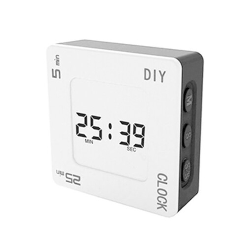 Vibrating DIY Timer Flip Alarm Time Management Timing Reminder(White Black Plane)