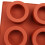 6 Cups Muffin Cake Cup Mold Baking Mold(Brick Red) 4