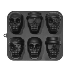 Silikon-Backform für Totenkopf-Geburtstagskuchen, Stil: 6 Even Pirate