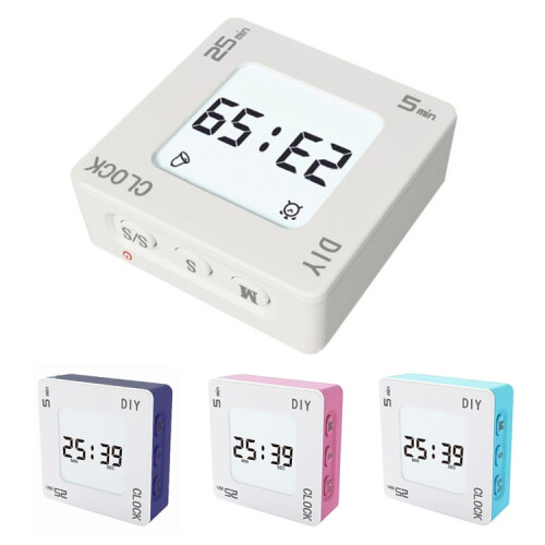 Vibrating DIY Timer Flip Alarm Time Management Timing Reminder(White Black Plane) 1