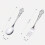 2pcs /Pack Retro Openwork Carved Dessert Spoon Fork Set Engraved Cutlery Gift Box, Style: Pink Box (Silver) 3