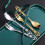 2pcs /Pack Retro Openwork Carved Dessert Spoon Fork Set Engraved Cutlery Gift Box, Style: Pink Box (Silver) 4