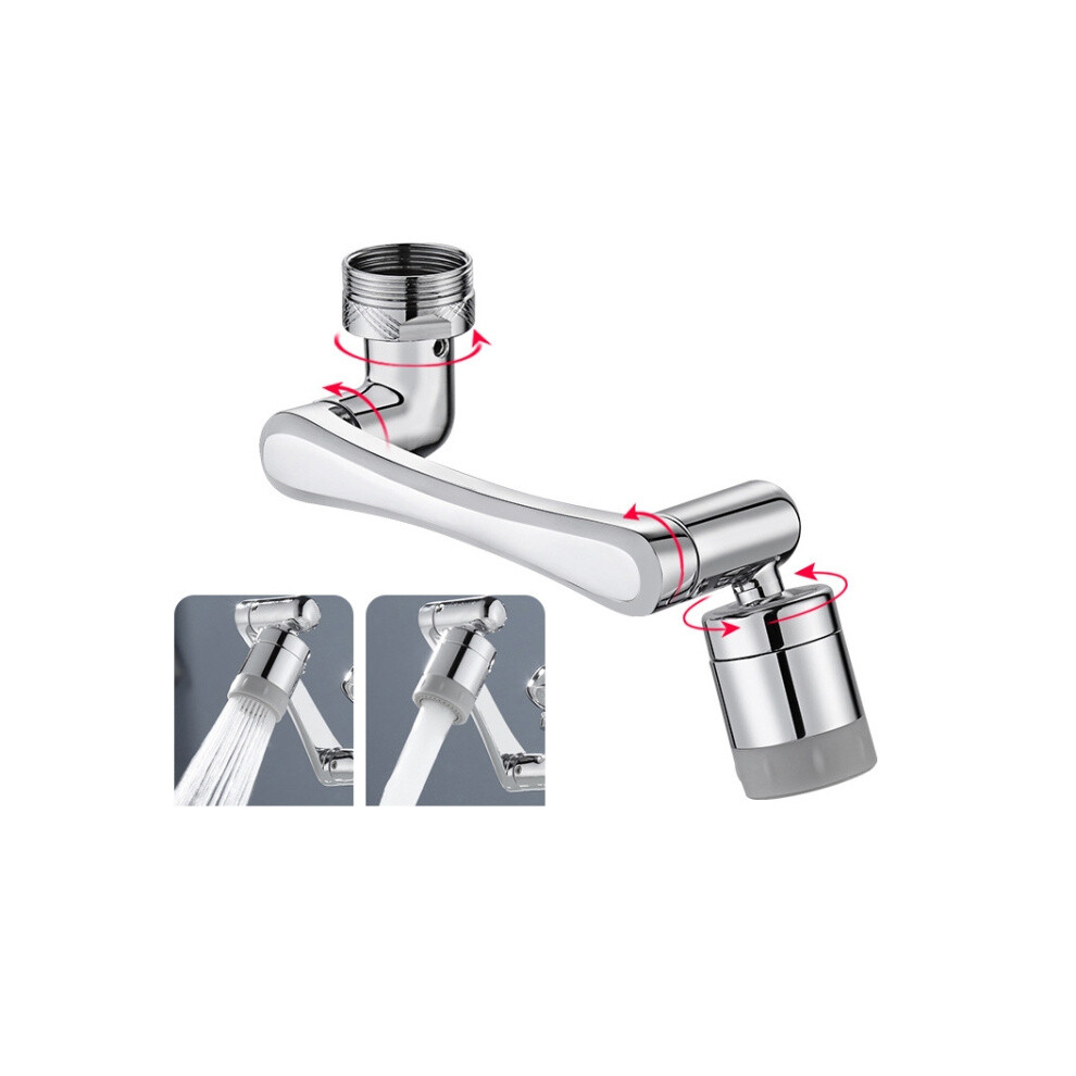 Faucet Robot Arm Universal Extender 1080 Degree Lifting Aerator, Specification: Silicone Double Outlet 6485316817063