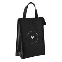 Sac isotherme vertical épais et imperméable en tissu Oxford, sac à lunch fourre-tout (Love)