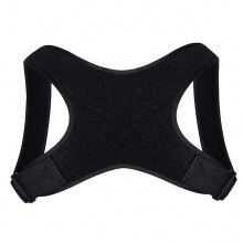 Posture Corrector with Adjustable Dual Strap Design, Invisible Ergonomic Back Support Brace for Adults Small Black
