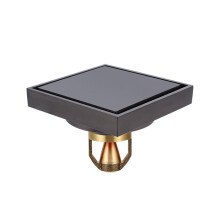 Desagüe de piso antiolor de gran desplazamiento para baño, estilo: K8016 Gris + Suspensión magnética