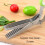 Five-Layer Vegetable Scissors Office Shredding Stainless Steel Scissors(Blue Gray) 5