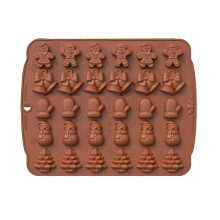 Weihnachtszubehör, Tropfenform zum Backen von Kuchen und Grills, Farbe: Schokoladenbraun