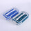 Folding Ice Tray Home Curling Storage Box Ice Cube Mold,Style: Rectangle  Blue 2