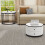 High Gloss Modern Round Nesting Coffee Table with Marble Pattern Top 4