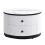 High Gloss Modern Round Nesting Coffee Table with Marble Pattern Top 6