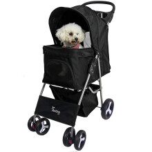 Pet Dog Puppy Stroller Pram Pushchair in Black