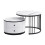 High Gloss Modern Round Nesting Coffee Table with Marble Pattern Top 15