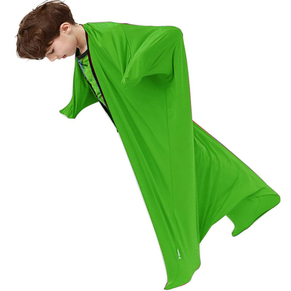 Green Sensory Body Sock For Kids With Autism Adhd, Full Body Compression Sock Xl Calming Stretchable Fabric