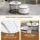 High Gloss Modern Round Nesting Coffee Table with Marble Pattern Top 19