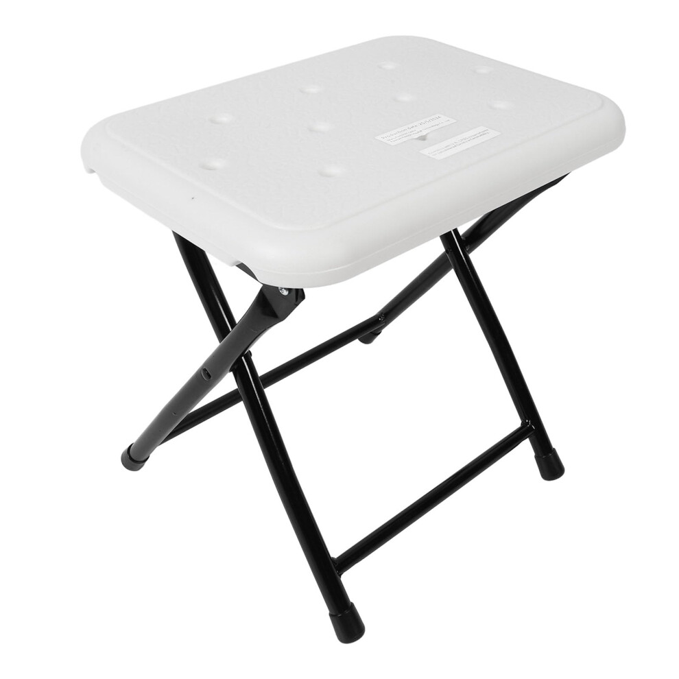Foldable Shower Chair for Elderly with Reinforced Steel Frame, Non Slip Feet and Water Drain Seat