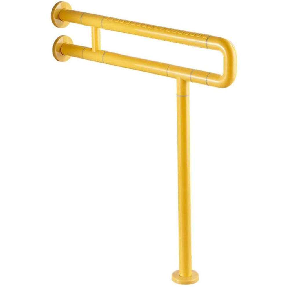 75cm Foldable Bathroom Grab Bar with AntiSlip Ergonomic Grip, Rustproof Stainless Steel Safety Handrail for Elderly Disabled Toilet Support