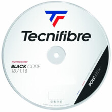 Tenniskoord Tecnifibre Black Code 200 m - zwart - 1,32 mm