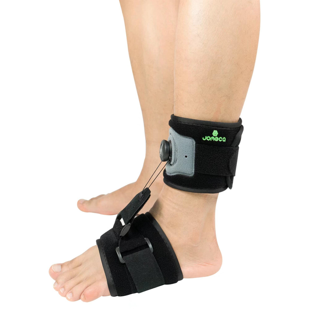 Adjustable Foot Drop Brace with ReelAdjust Tension Control, LowâProfile AFO for Walking, Black