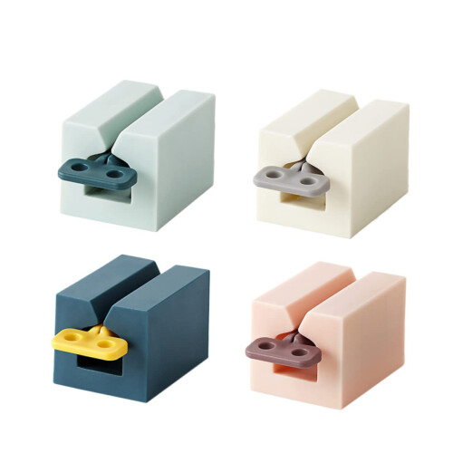 4pcs Toothpaste Squeezer Set Easy Waste Reduction Tube Roller for Bathroom Home Use Pink Blue