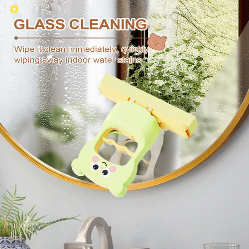 Mini Mop with No‑Touch Squeeze Handle, Foldable Compact Design for Desk, Kitchen, and Windows 1
