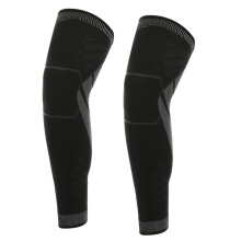 2pcs Shockproof Knee Pads Ergonomic Non‑Slip Fit Breathable Support for Running Basketball Gym Black