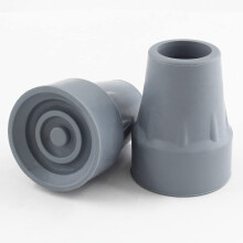 4Pcs 7/8 Inch Gray Rubber Cane Tips for Walking Stick and Crutch, Heavy Duty NonSlip Replacement