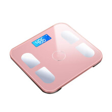 Digital Bathroom Scale with Precision Sensor Accuracy, Clear LCD Display, Slim Tempered Glass Platform, Color E