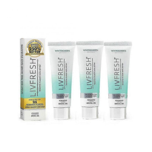 Livfresh Toothpaste Gel, Clinically Proven To Remove Plaque 250%