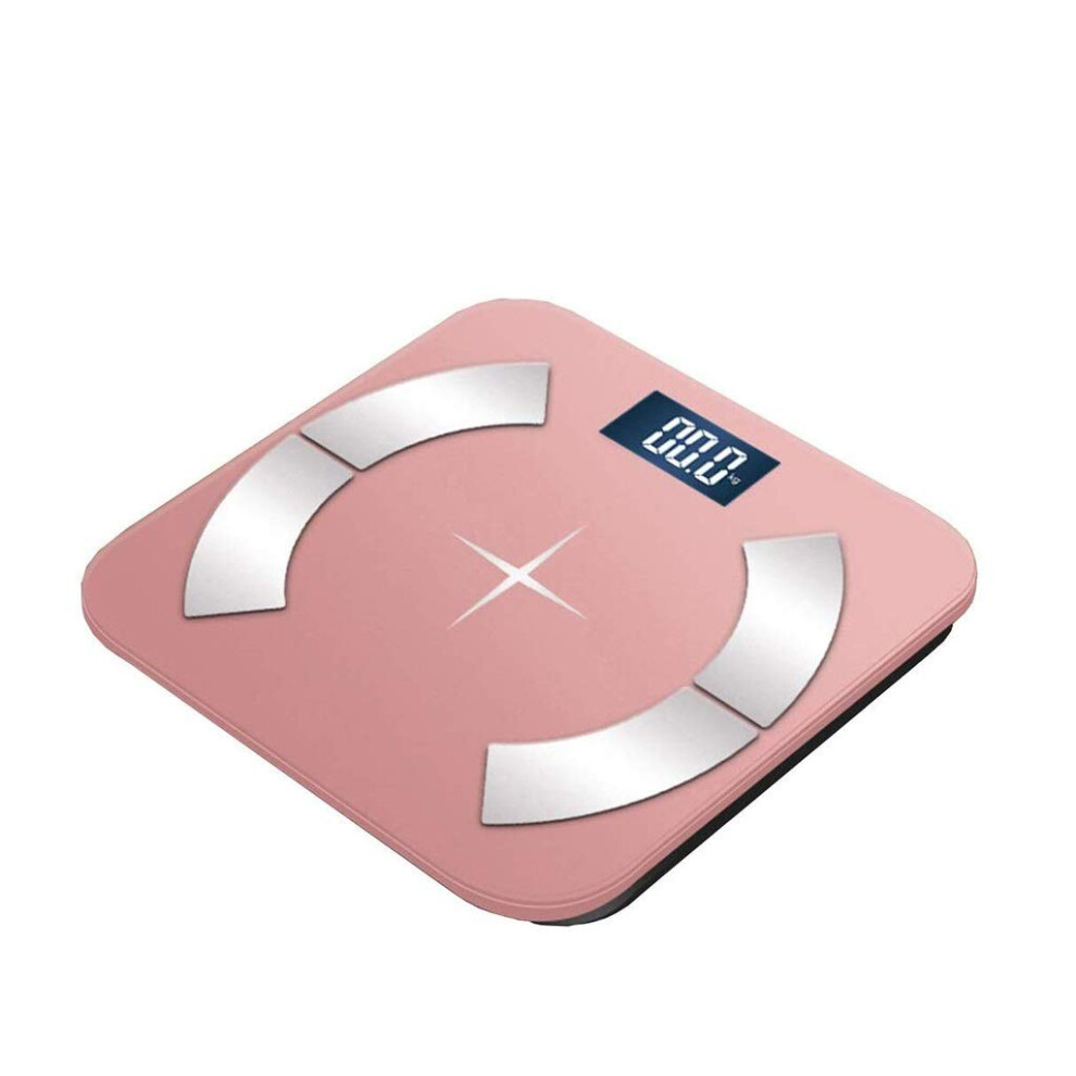 Smart Body Fat Scale with Bluetooth App Sync, USB Rechargeable, Accurate LED Display (Color D)
