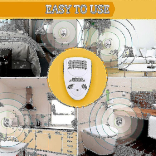 Ultrasonic Bed Bug Repeller - Safe for Pets - Get Rid of Pests Quickly 2-Pack - White 2