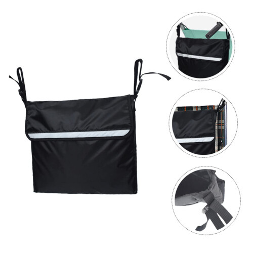 Wheelchair Side Bag with Adjustable Straps, Easy Access Storage Organizer for Rollators and Mobility Aids 2