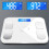 Digital Bathroom Scale with Precision Sensor Accuracy, Clear LCD Display, Slim Tempered Glass Platform, Color E 5