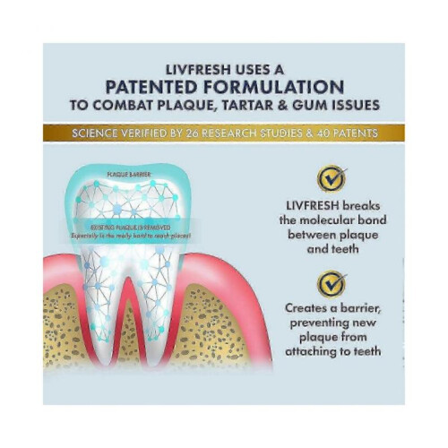 Livfresh Toothpaste Gel, Clinically Proven To Remove Plaque 250% 1