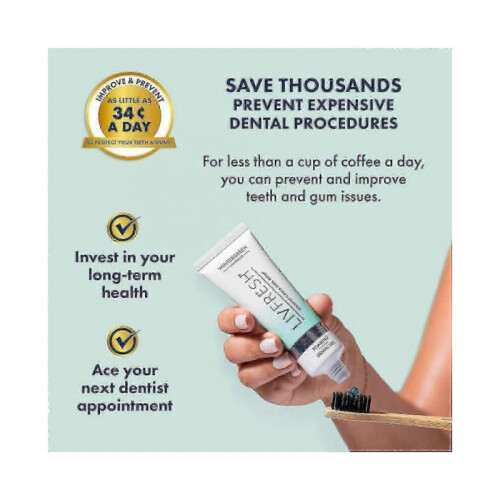 Livfresh Toothpaste Gel, Clinically Proven To Remove Plaque 250% 2
