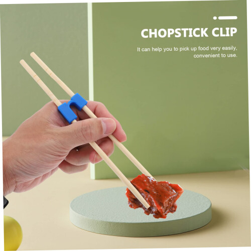 5pcs Chopstick Helper Clips  Plastic Training Aid for Kids, Reusable Training Chopstick Clips 2