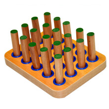 Fine Motor Skills Pegboard for Occupational Therapy, Wooden Board with 20 Pegs for Hand Eye Coordination