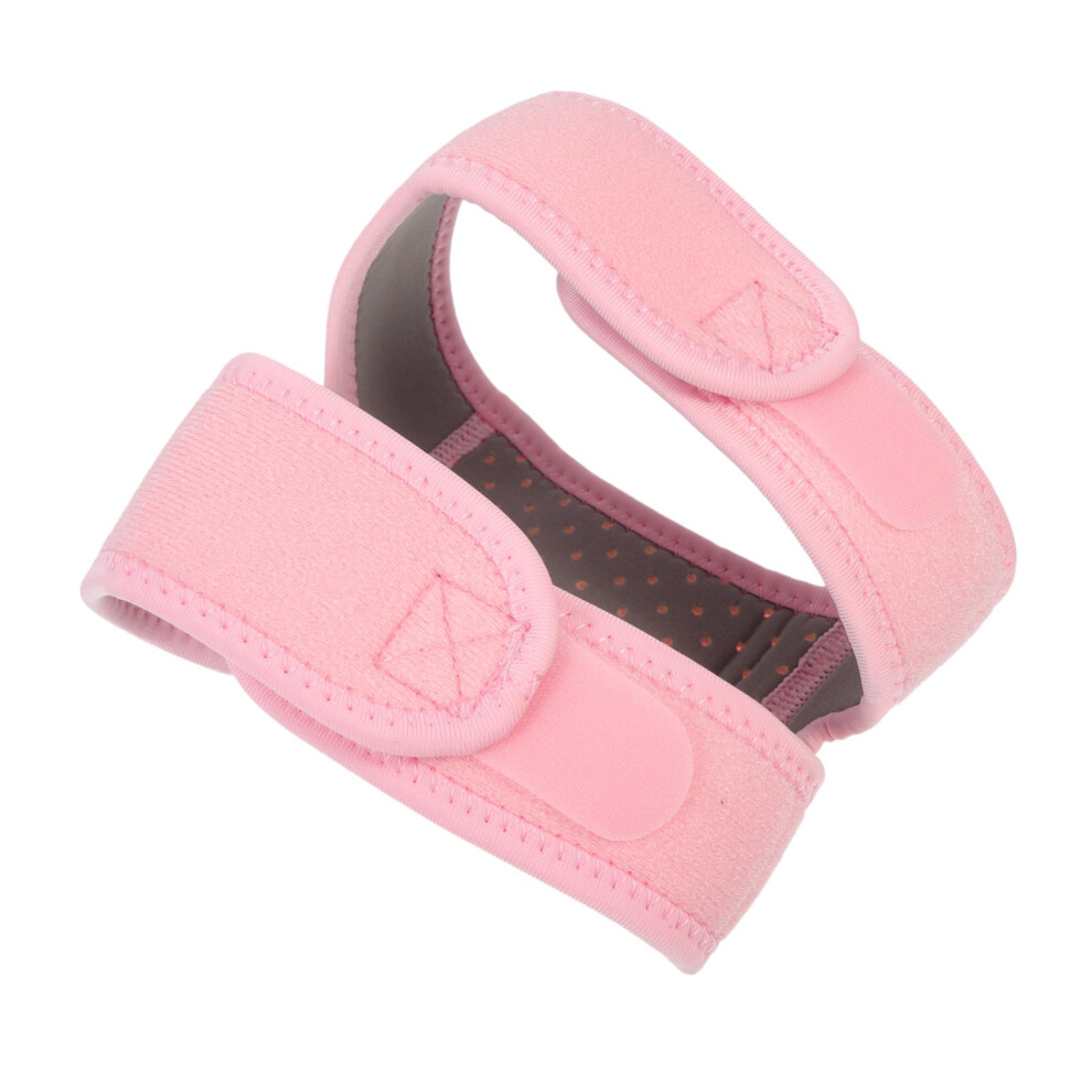 Pink Adjustable Knee Support Brace With Ergonomic Patella Strap For Running Cycling And Gym Workouts