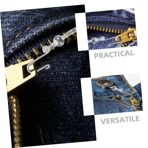 10 Pack Zipper Pull Replacement for Jeans Secure Lock Clip Tool Install Silver 1
