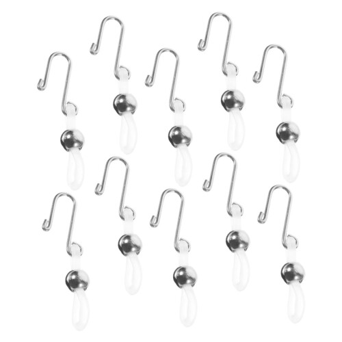 10 Pack Zipper Pull Replacement for Jeans Secure Lock Clip Tool Install Silver 2