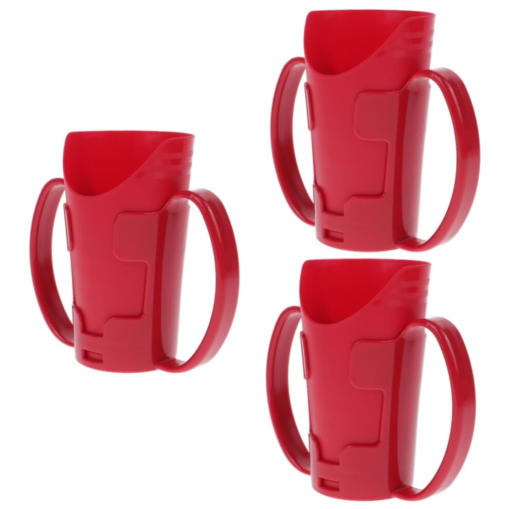 Leakproof Spill Proof Drinking Cup for Elderly and Disabled, Inclined Spout, Reusable Easy Grip Set of 3