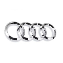 (Silber, Hinten 192mmX67mm)ABS Auto Für QUTTRO Audi A1 A2 A3 A4 A5 A6 A7 Q2 Q3 Q4 Q5 Q7 S3 S4 S5 S6