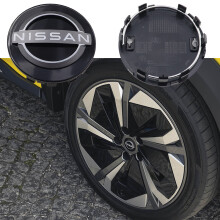 (63 mm neu schwarz) 4 Stück 3D 54 mm 60 mm 63 mm Nissan Autoemblem Radnabenkappe Auto Felgen-Nachrüs