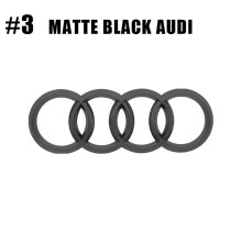 (Negro mate Audi, trasero 216 mm) Emblema ABS para coche con logotipo, parrilla delantera, parachoqu