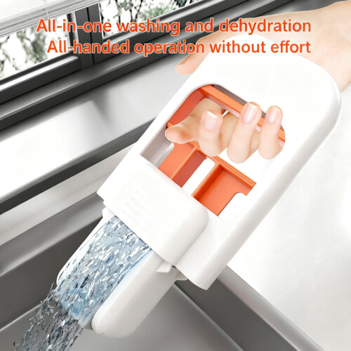Mini Self Squeeze Sponge Mop with Foldable Compact Design for Wet and Dry Desktop Cleaning 2
