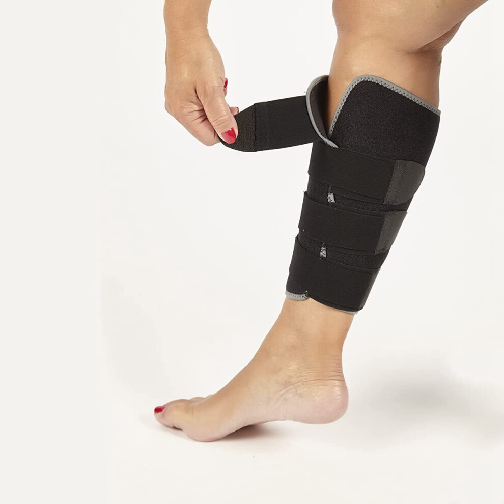 Black Calf Compression Sleeve 30Â40Mmhg Graduated Support Wrap For Men And Women, Adjustable AntiâSlip