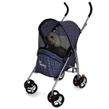 Actiaspet Blue Tartan Pet Stroller Folding Pushchair