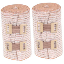 Elastic Bandage Wrap 2 Rolls Nonstick Breathable Compression Support for Ankle Wrist Knee Sports